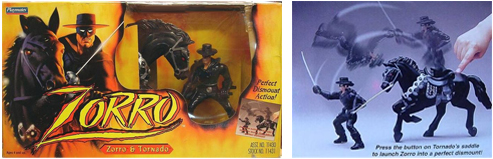 Zorro & Tornado action figure 怪傑ゾロ 1997 Playmates
